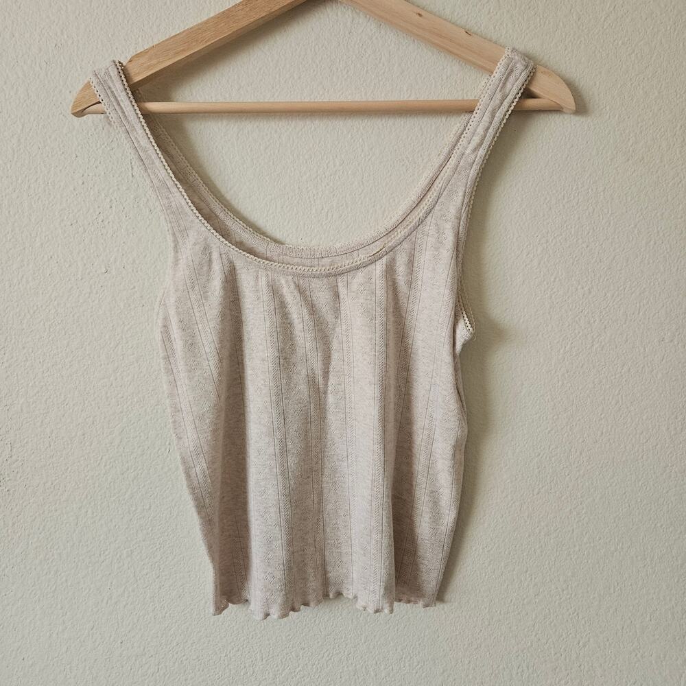 American Eagle AE Cotton Eyelet Tank Medium